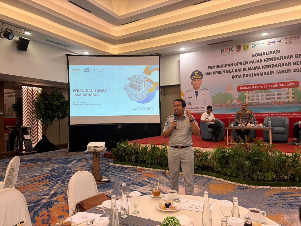 Perkuat Literasi Perlindungan Korban Laka, Jasa Raharja Kalsel Hadiri Sosialisasi Opsen Pajak