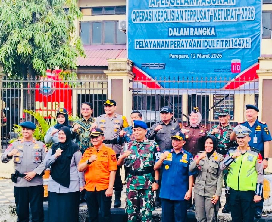 Dukung Pengamanan Idulfitri 1447 H, Jasa Raharja Cabang Parepare Hadiri Apel Gelar Pasukan Operasi Terpusat ‘Ketupat’ 2026