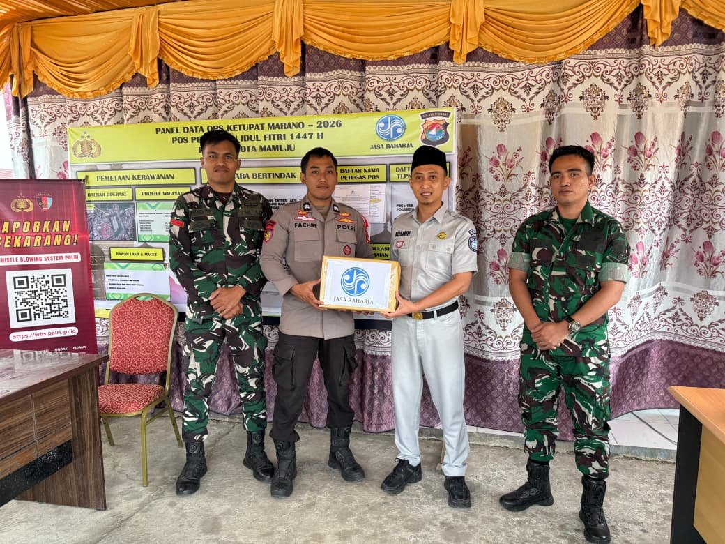 Operasi Ketupat 2026: PT Jasa Raharja Cabang Mamuju Gelar Aksi Simpatik, Beri Dukungan Nyata bagi Petugas