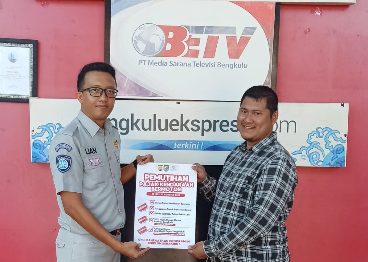 Jasa Raharja Bengkulu Perkuat Sinergi dengan BETV Lewat Silaturahmi dan Sosialisasi Program Pemutihan Pajak