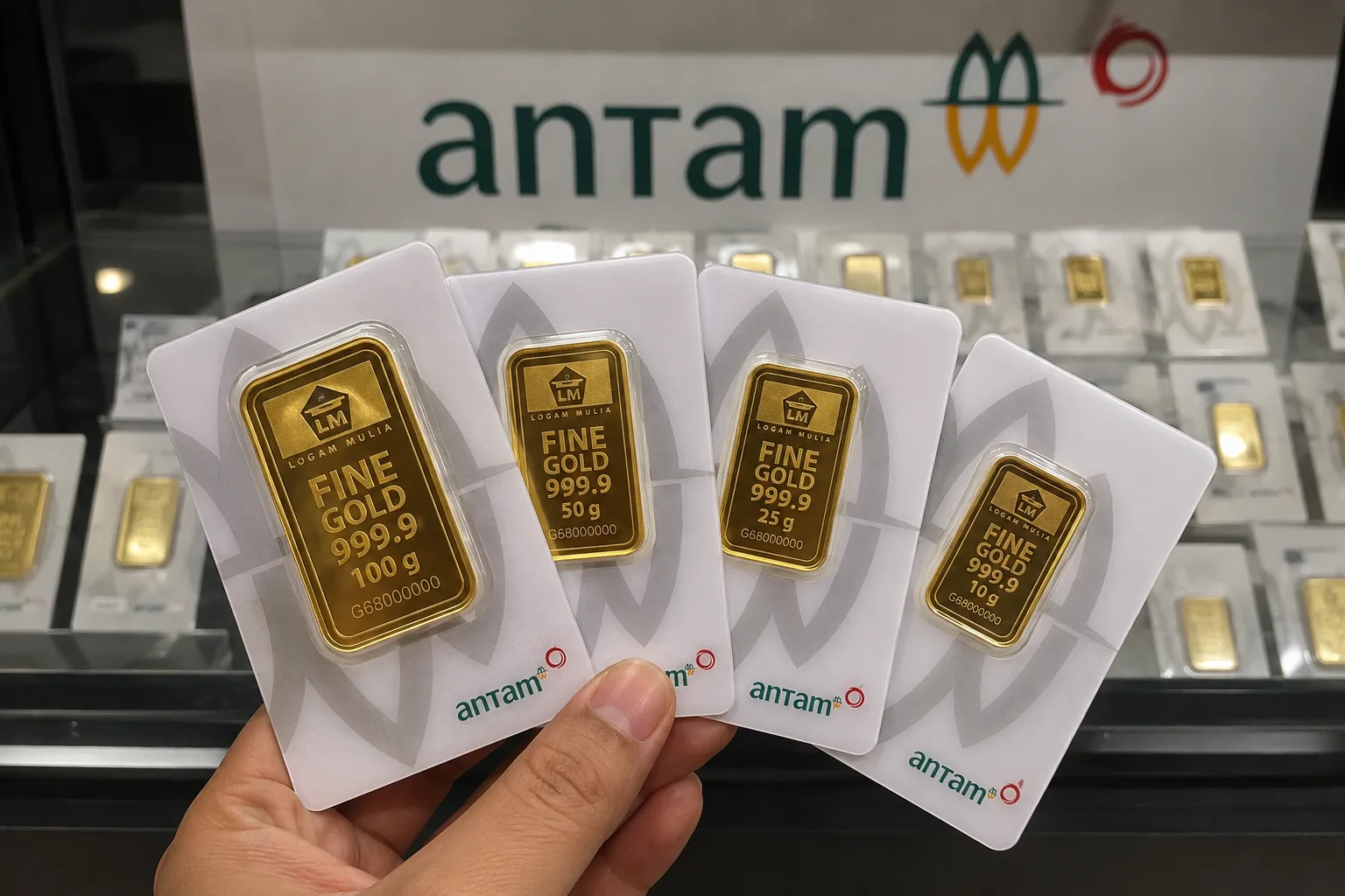 Emas Antam Menguat Tipis ke Rp2,574 Juta per Gram, Buyback Rp2,389 Juta